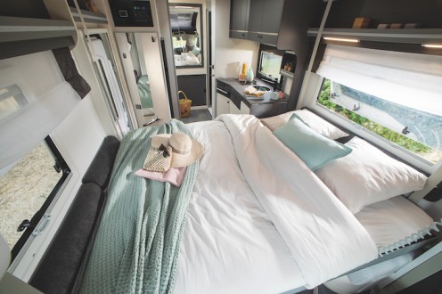 The bedroom on the Chausson 640