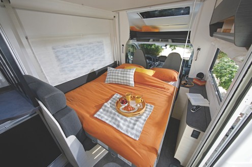 The bedroom on the Chausson 660