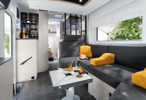The living room on the Chausson 660
