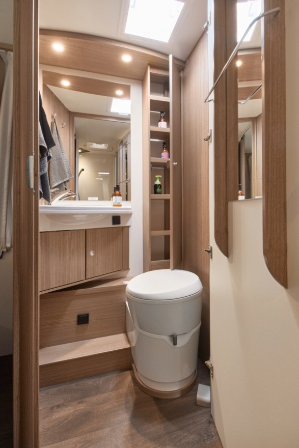 The bathroom inide the T459