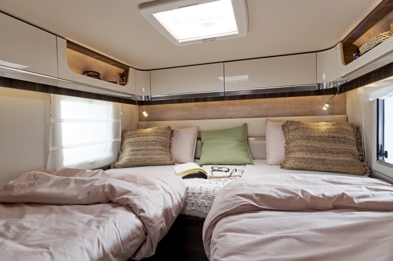 The bedroom inside the Ecovip L 3019