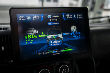 Knaus E.Power Drive electric motorhome dash display screen (Photo courtesy Knaus Tabbert)