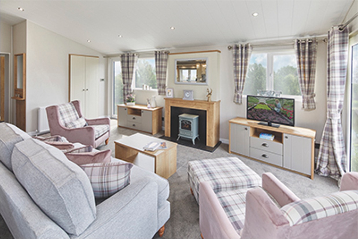 The living room inside the Willerby Portland