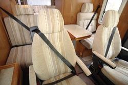 seatbelts on travel seats in a motorhome