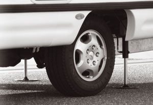 Motorhome self-levelling system Motorhome self-levelling system
