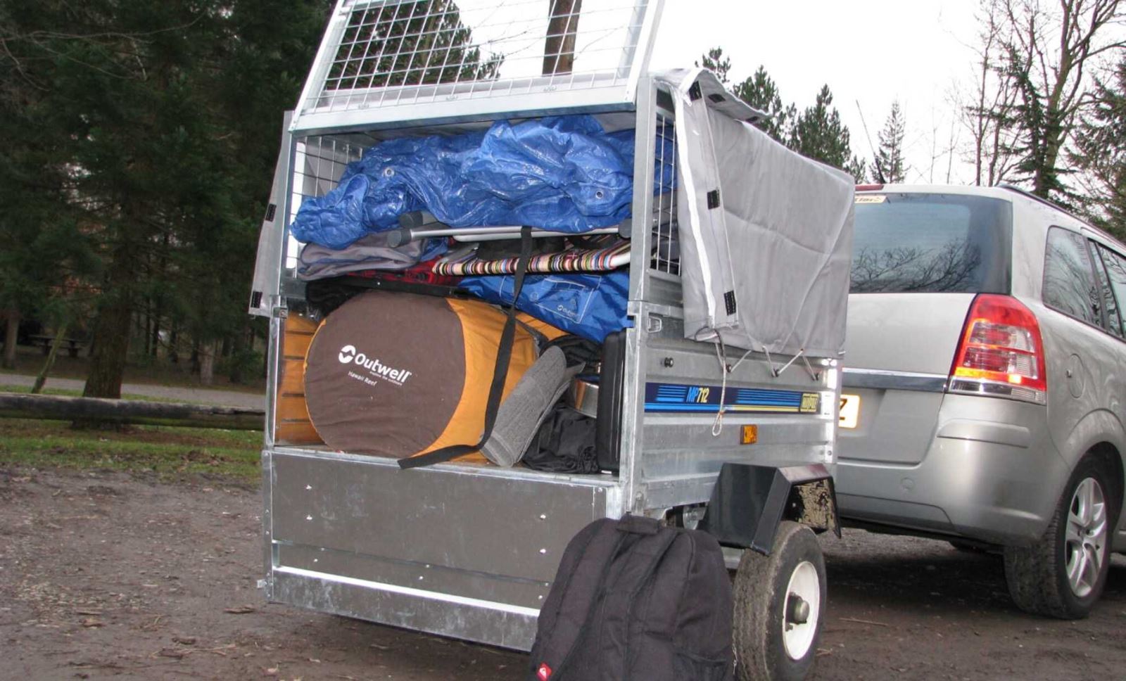 A camping trailer