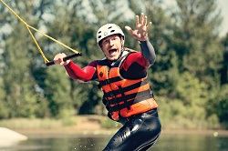 Wakeboarding fun at Tattershall Lakes, Lincolnshire
