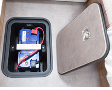 leisure battery under floor in caravan