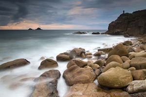 Large rocks form an interesting foreground