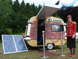 Sol Cinema solar powered caravan Sol Cinema solar powered caravan