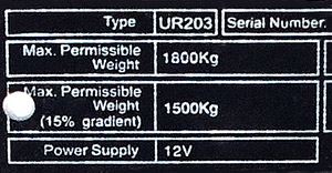 Caravan motormover weights