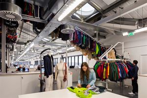 The product sky-rail at Berghaus HQ