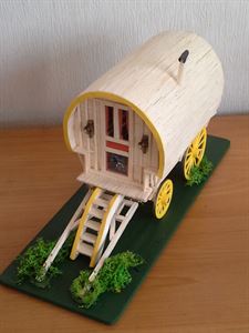 Barry's wife also built a romany gypsy caravan from matchsticks Barry's wife also built a romany gypsy caravan from matchsticks