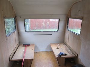 The Sprite caravan before the makeover