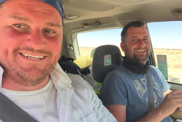 Lee and Mark in high spirits