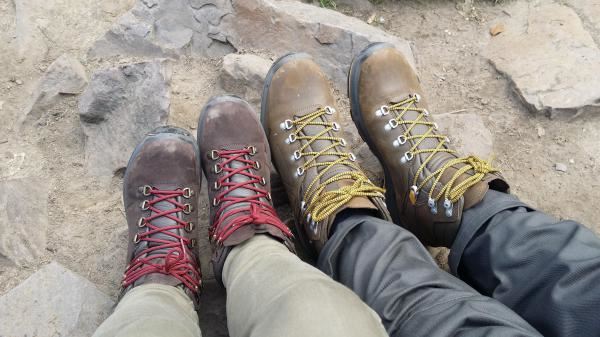 Vintage hiking boots