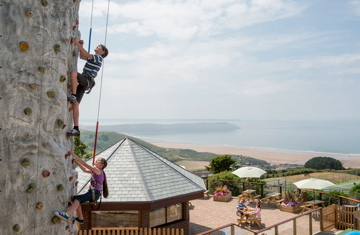 Woolacombe Bay climbing wall