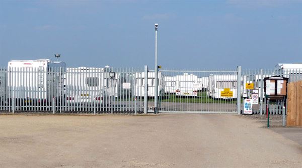 Caravans in secure storage Caravans in secure storage