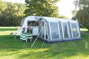 The air awning in position