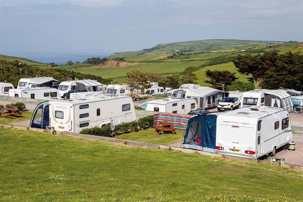 Easewell Farm campsite, near Mortehoe, Woolacombe Bay