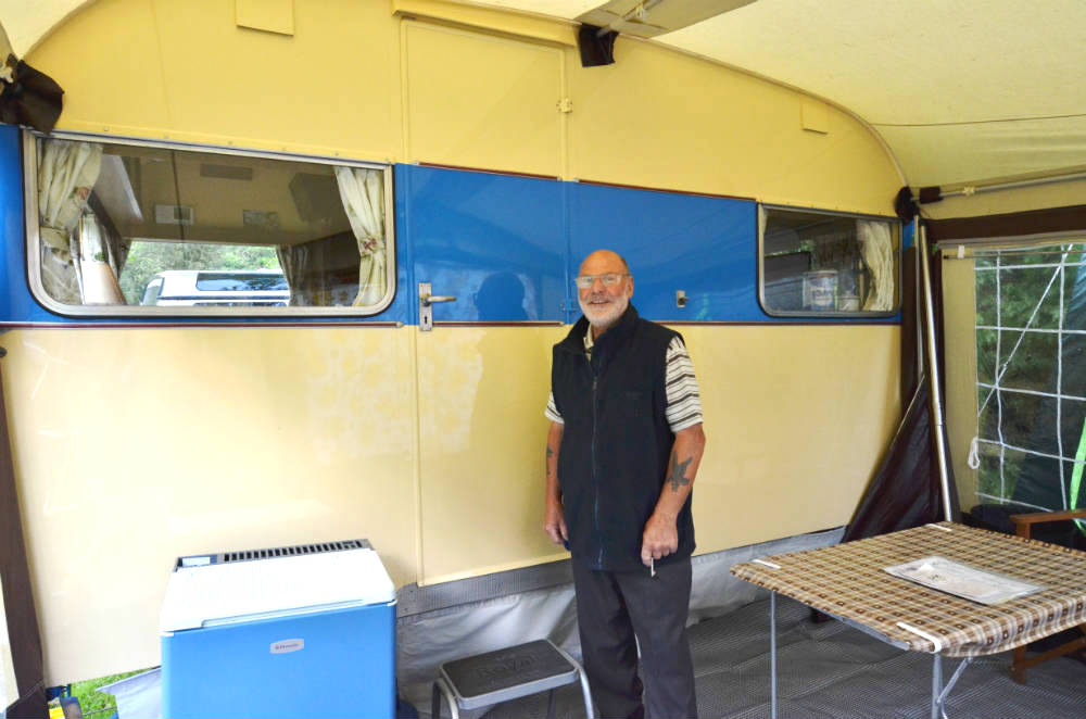 Mike Wye outside his 1954 Paladin Mercury Mike Wye 1954 Paladin Mercury