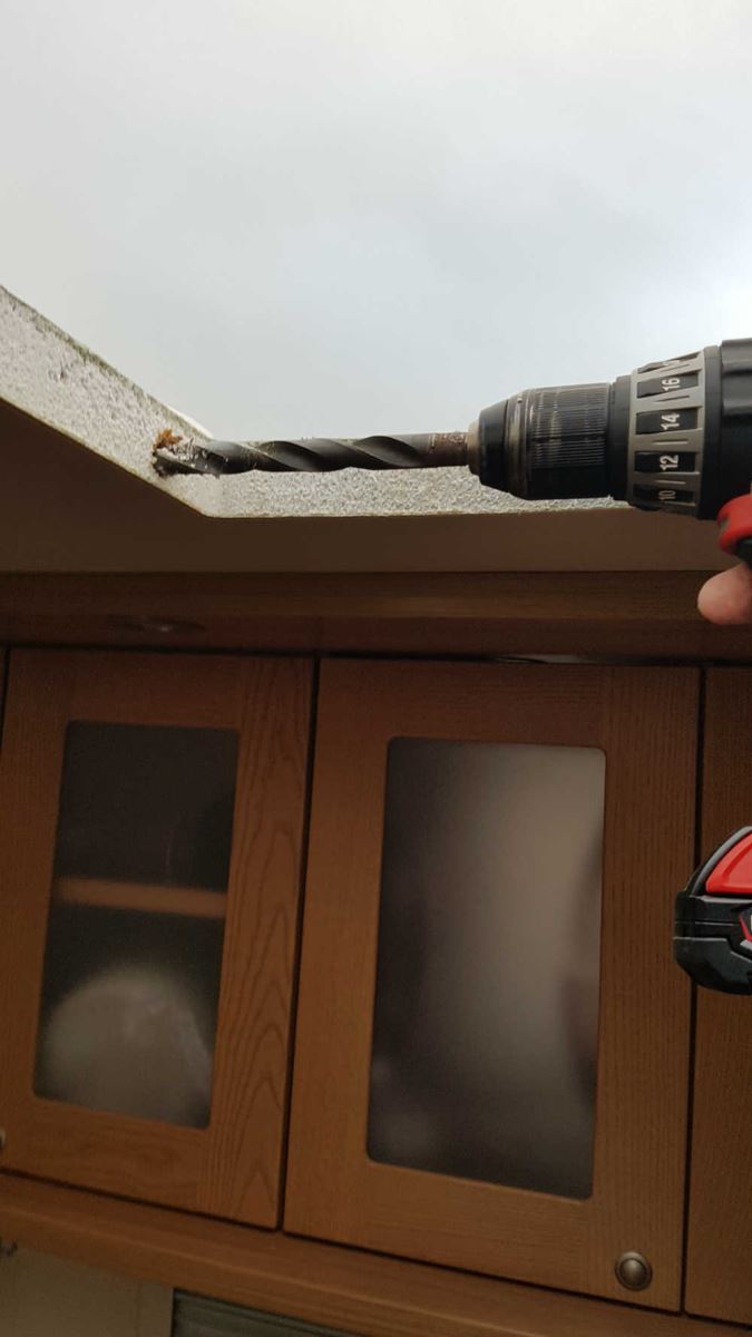 drill into the conduit
