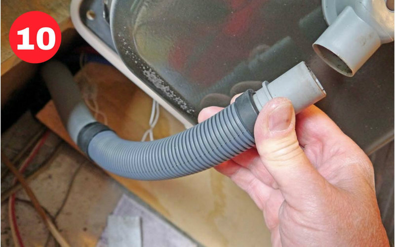 Add an extension waste pipe if required and fit to the new sink.
