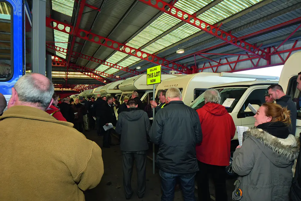 Buying at a motorhome auction