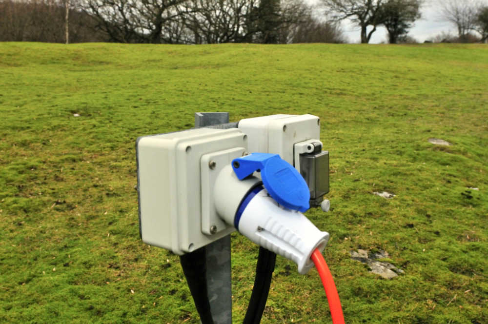Service post at Holgates Silverdale Caravan Park