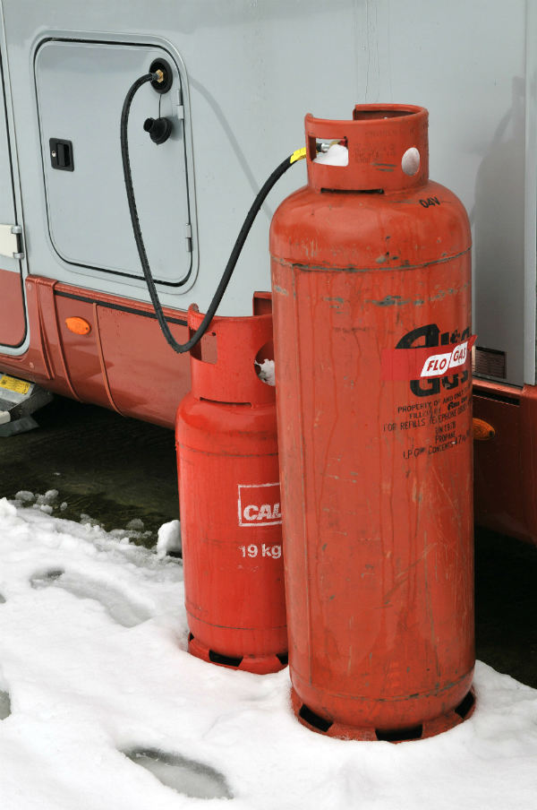 Gas bottles for caravan heating
