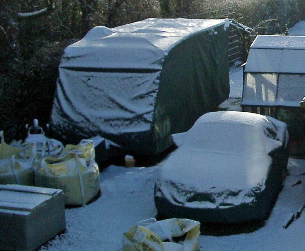 Winter caravan cover