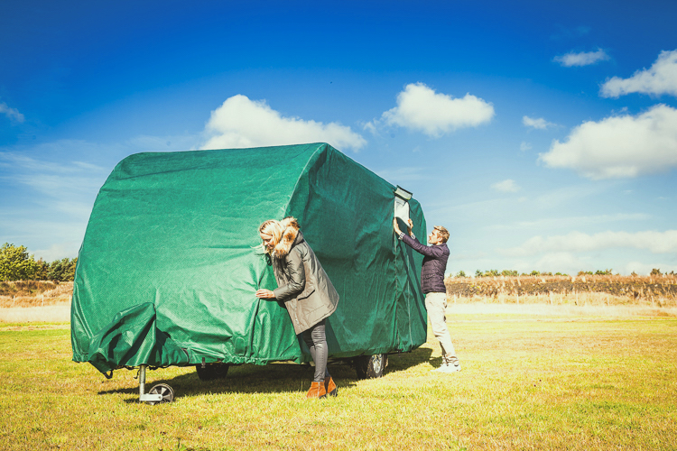Tailored caravan cover