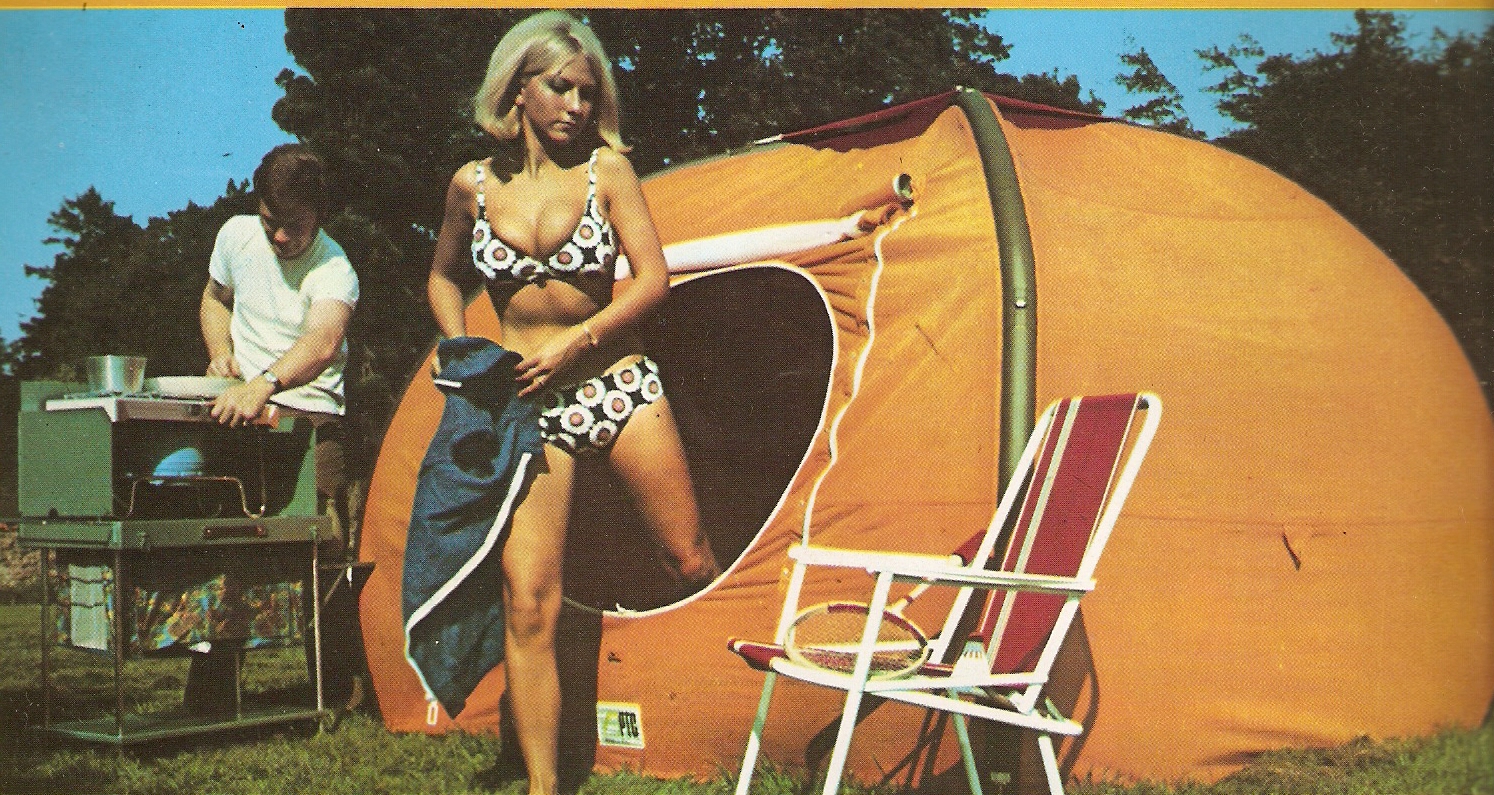 A couple out camping