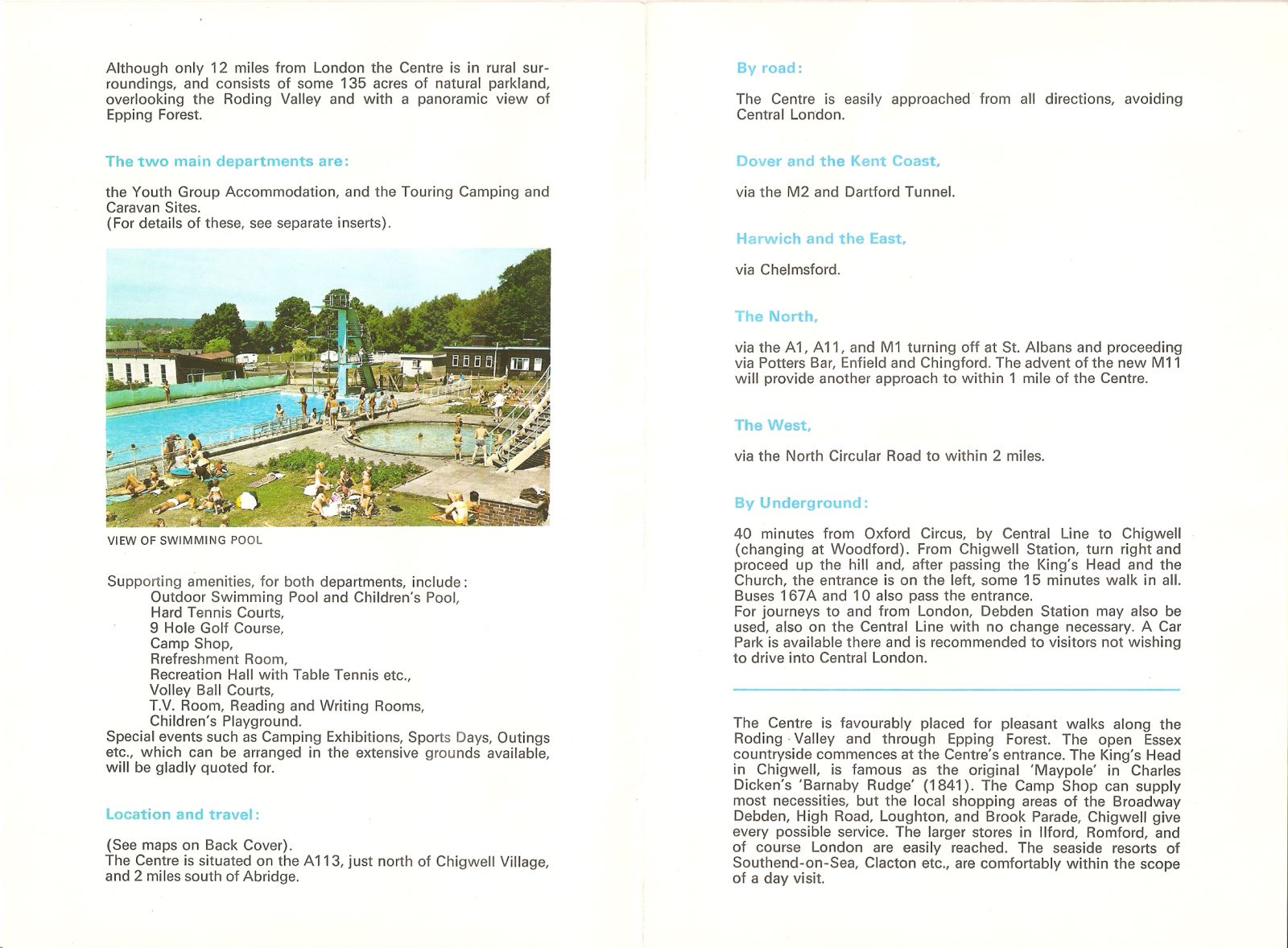 A leaflet about camping at Grange Farm Grange farm camping leaflet