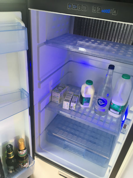 The Airstream offers plenty of storage for food The fridge