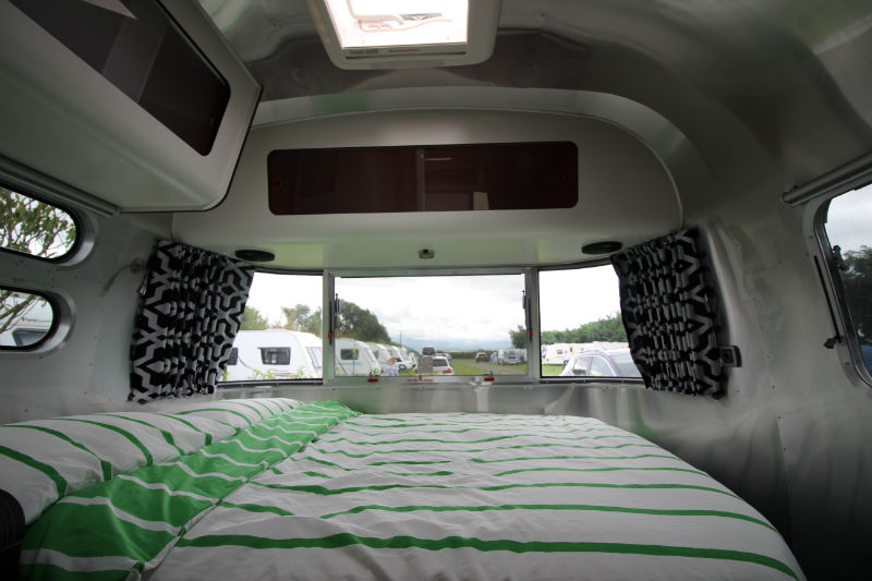 The bedroom on the Airstream The bedroom