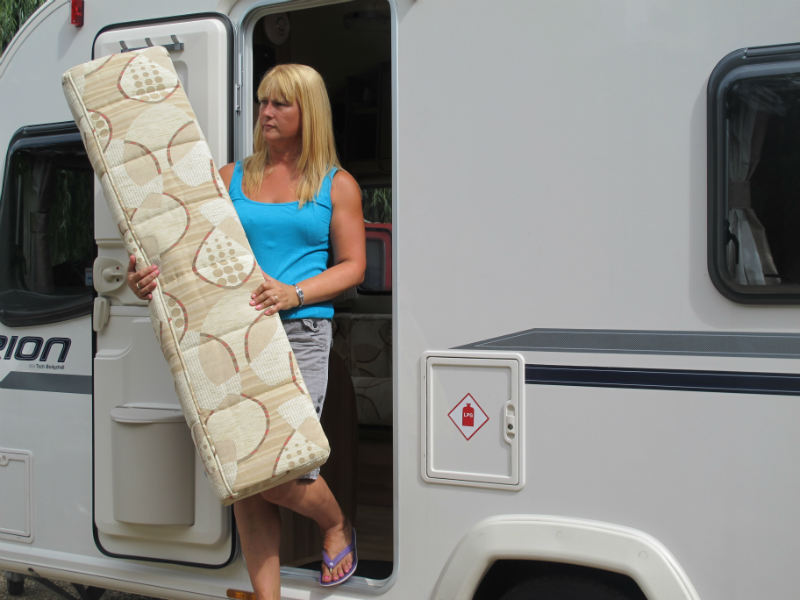 remove upholstery from your caravan for winter