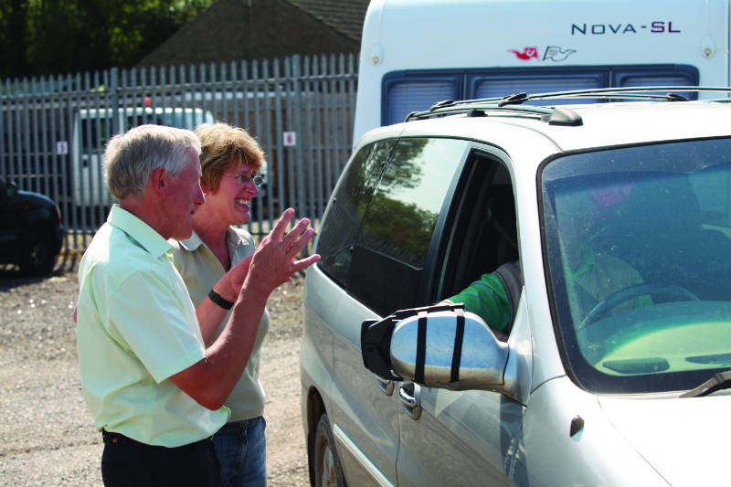 Staff at caravan storage site