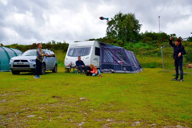 Ripper family with caravan onsite