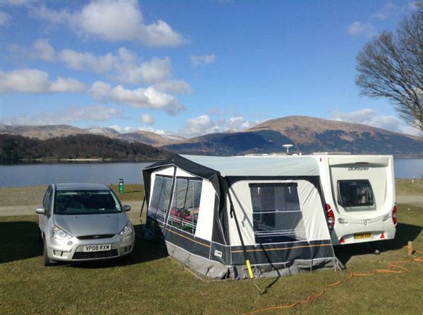 The Ripper family's caravan onsite