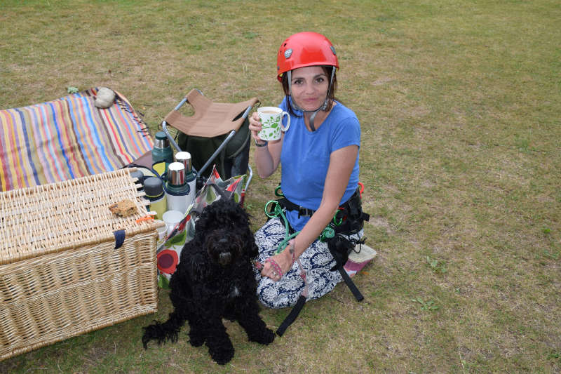Gayle Ripper with Olga Gayle Ripper with Olga, her dog