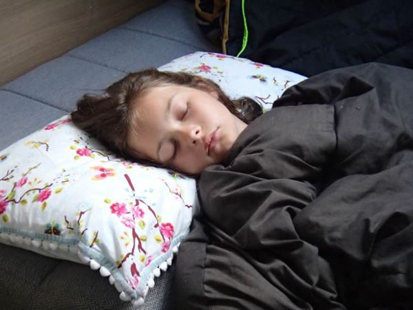 Asleep in a cararvan