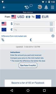 XE Currency app