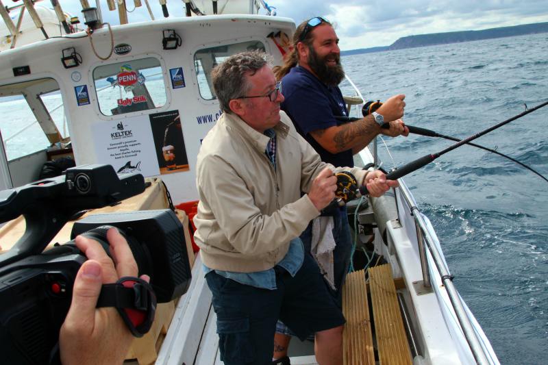 Rowland Rivron fishing on the Aquila