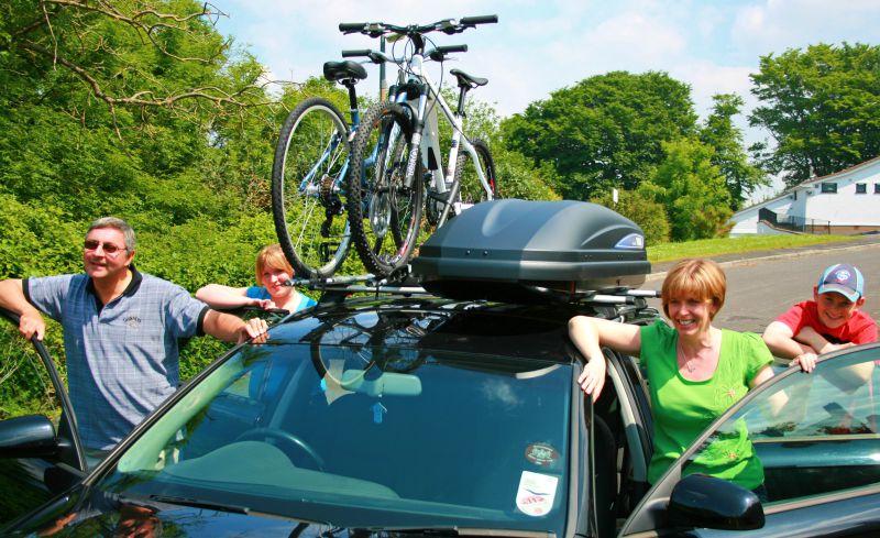 roof box and bike rack