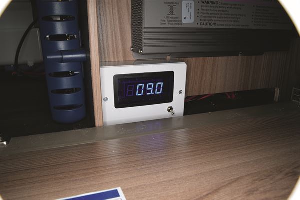 The digital display box is mounted in a convenient position