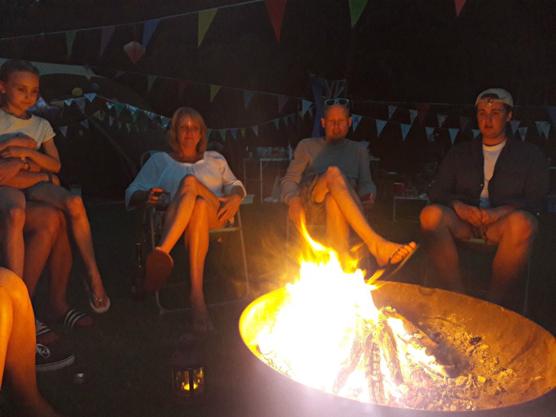 fire pit on campsite