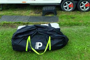 The over-sized bag makes packing it away easy