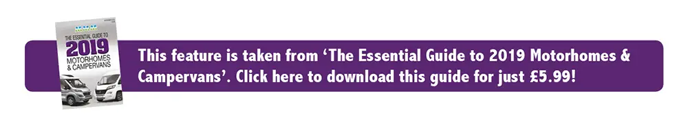 Buy the essential guide to 2019 motorhomes and campervans