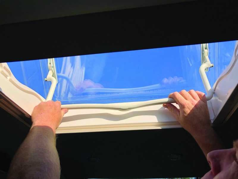 checking seals in the van